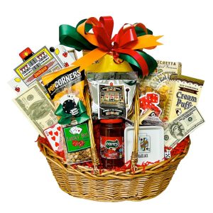 Casino Night themed gift basket