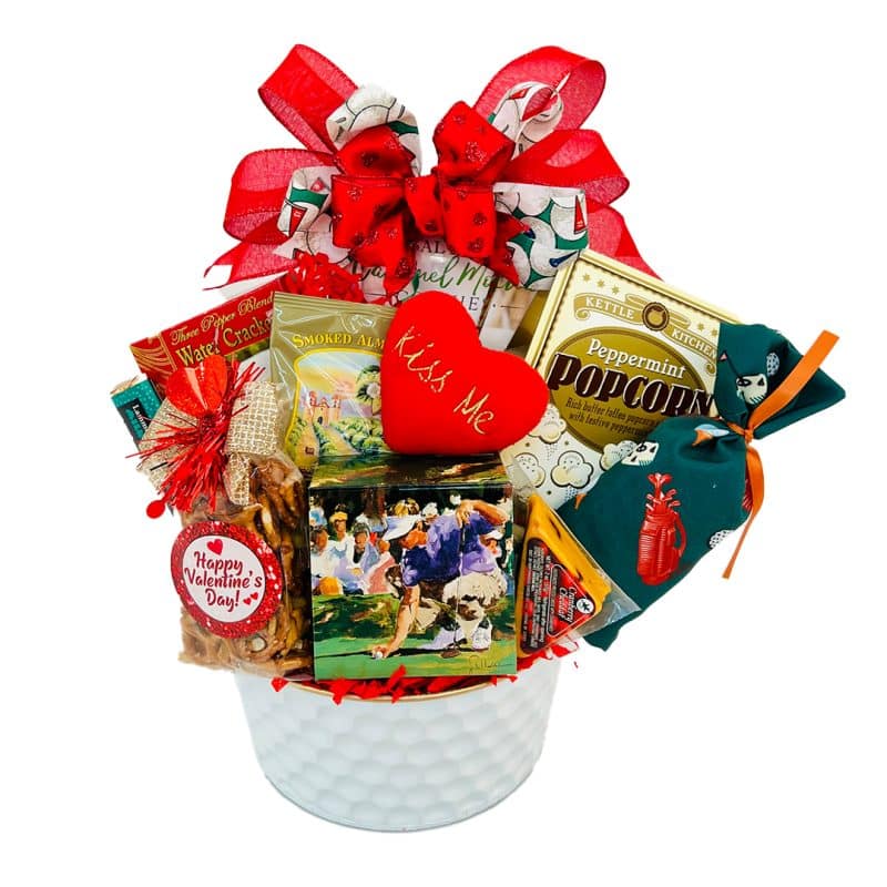 Hole in One Heart Gift Basket