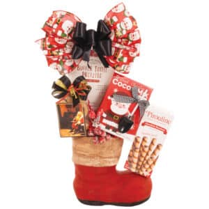 Santa's Snack Boot Holiday Gift Basket